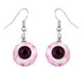 Horrible blood-red eyeball resin earrings