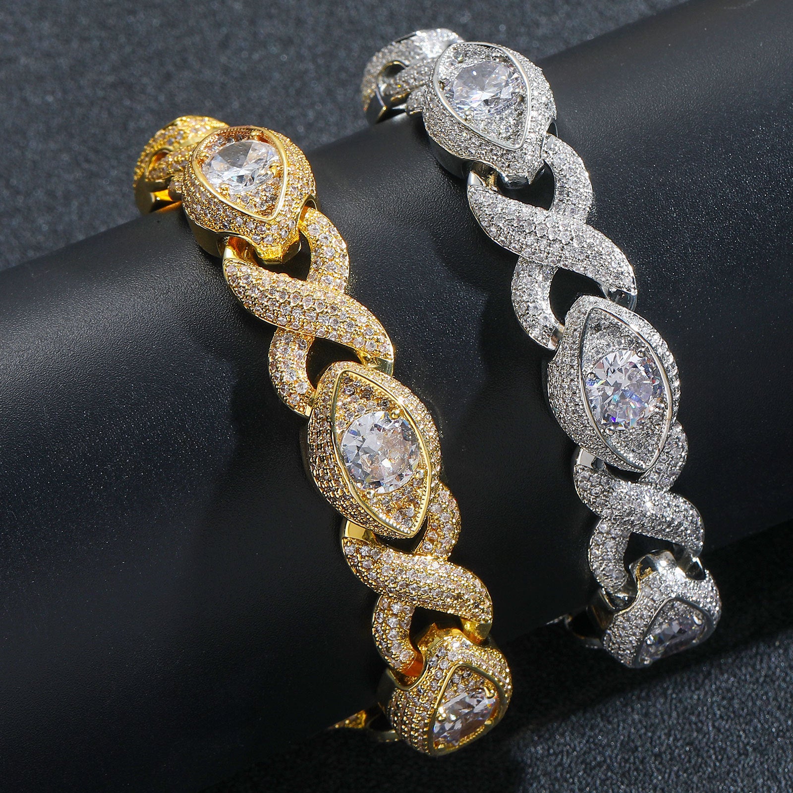Infinity Eye Figure 8 Diamond Bracelet