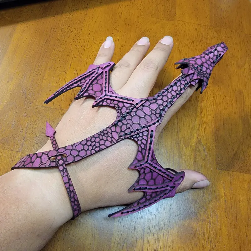 Leather Dragon Bracelet