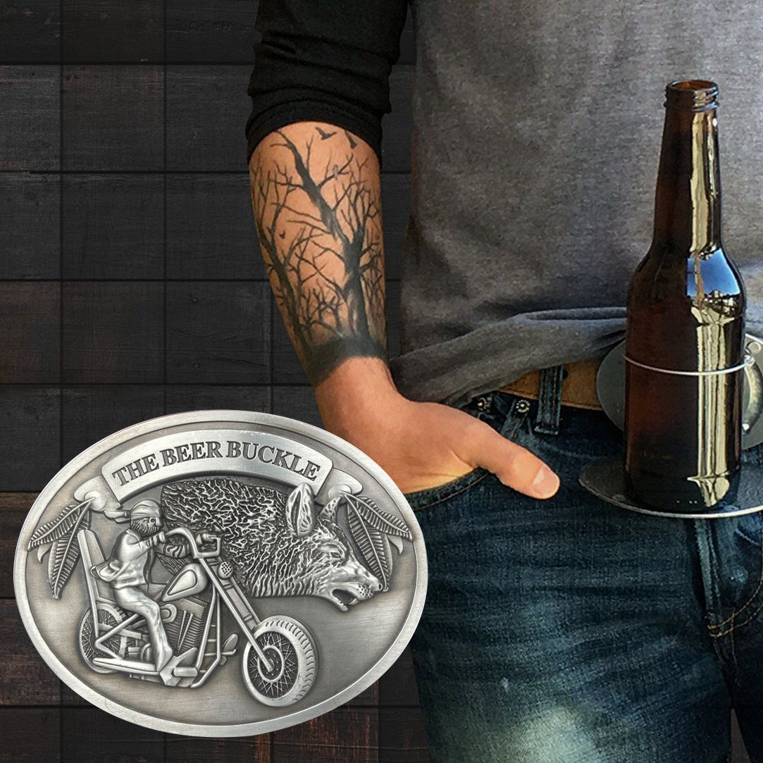 Creative Portable Metal Beer Belt Buckle