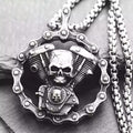 Vintage Skull Engine Necklace