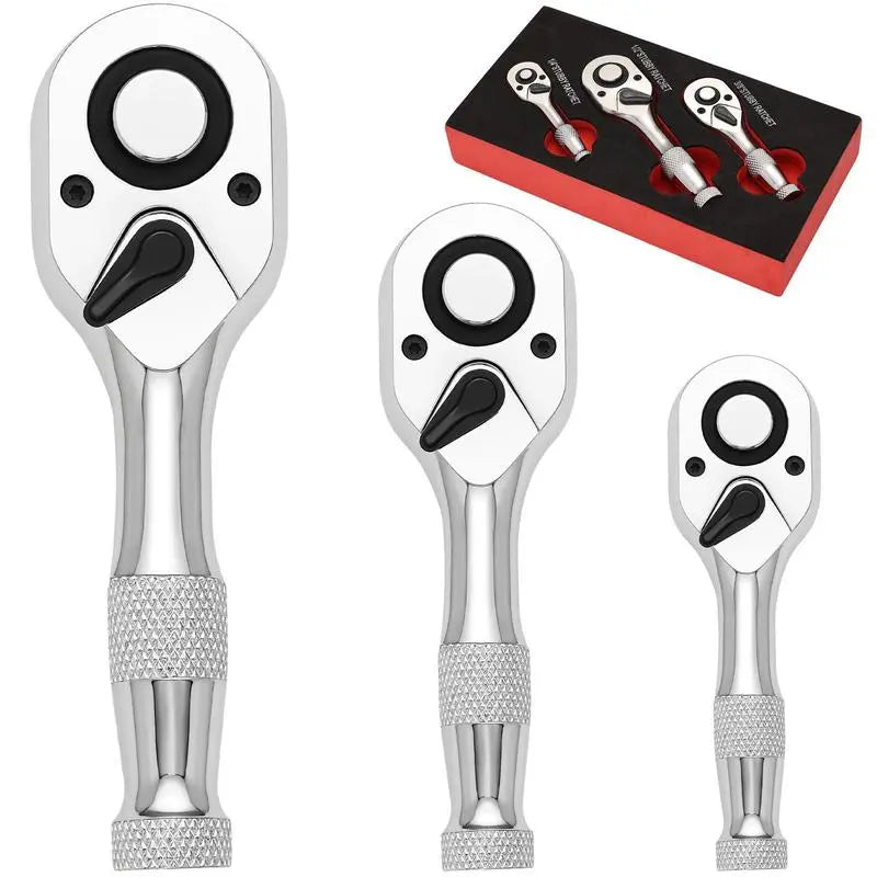 3-Piece Compact Ratchet Wrench Set