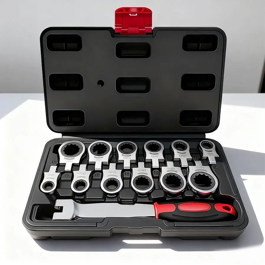 13-Piece Interchangeable Ratchet Wrench Set