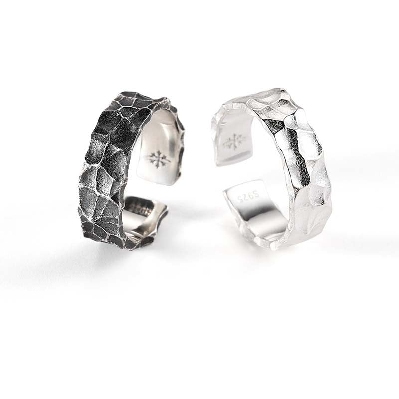 Sterling Silver Forged Textured Ring