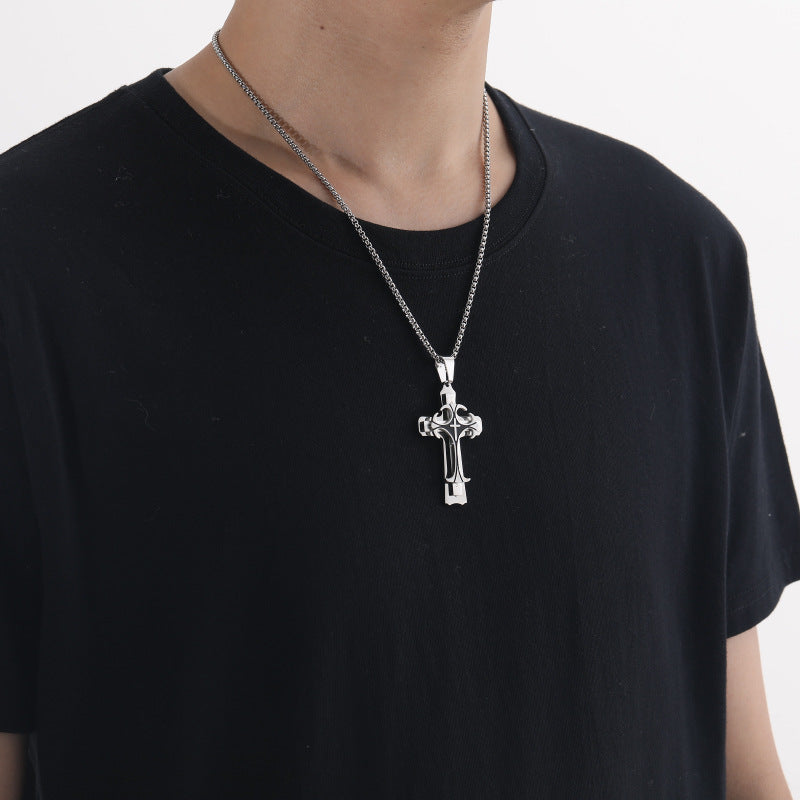 Three-layer cross pendant