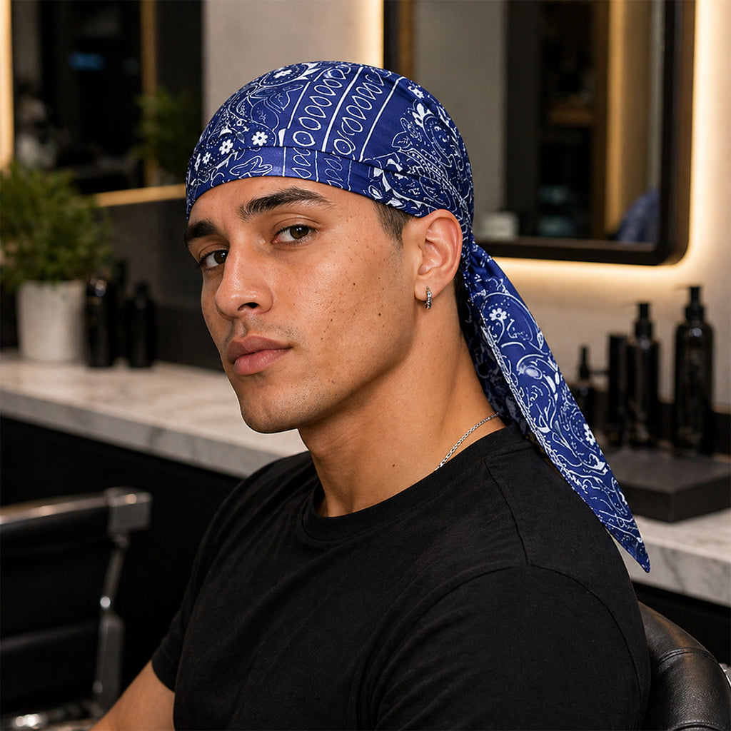 Elastic fabric cycling headband/cap
