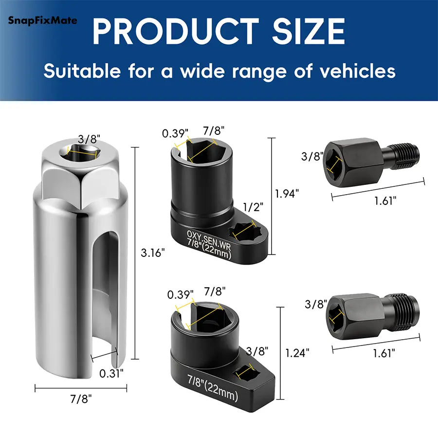 5-Piece Oxygen Sensor Socket Kit