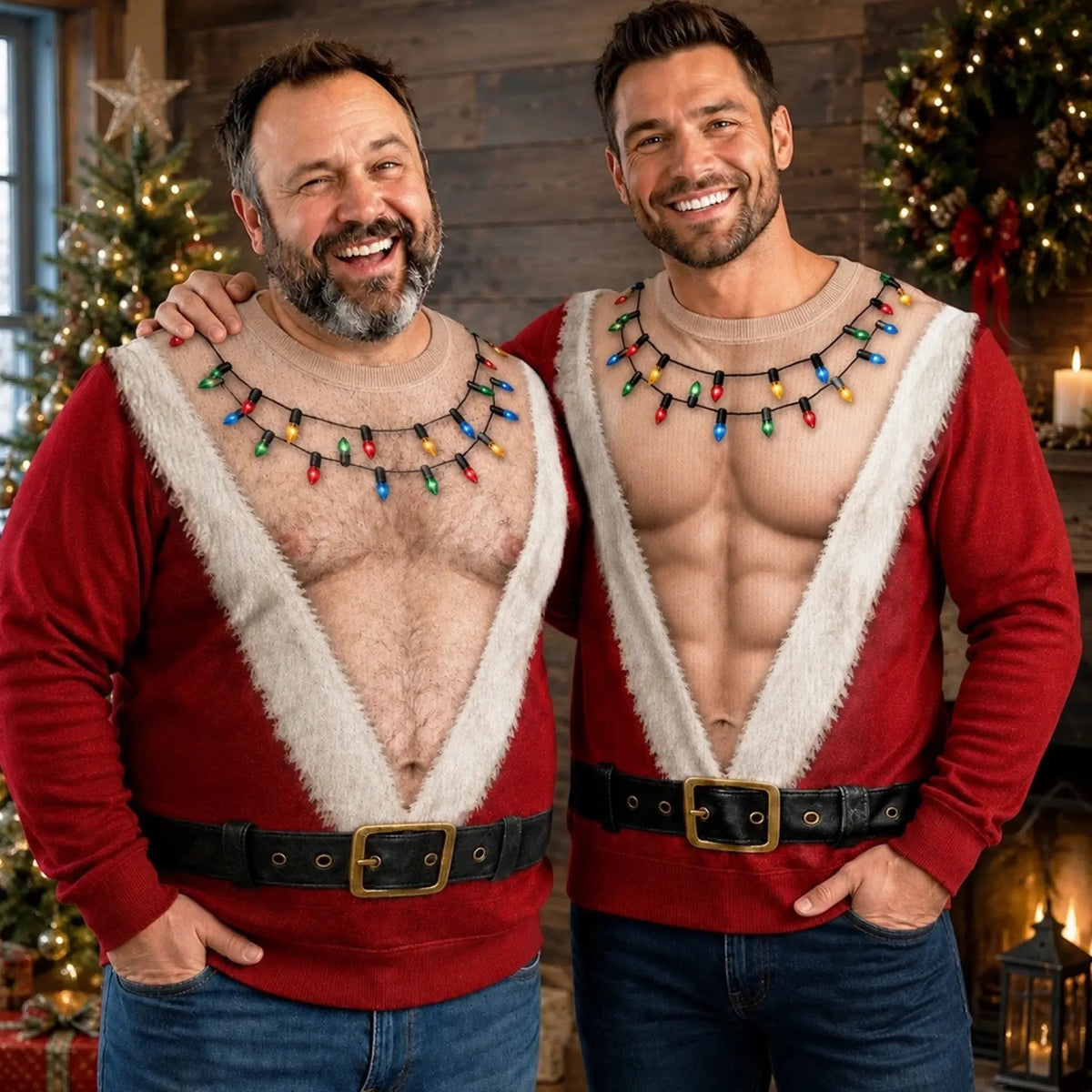 Men’s Funny Santa Christmas Sweatshirt — Bring a Cheeky Twist to the Holiday Party