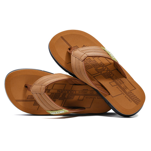 Men's Cushioned Wide-Strap Flip Flops