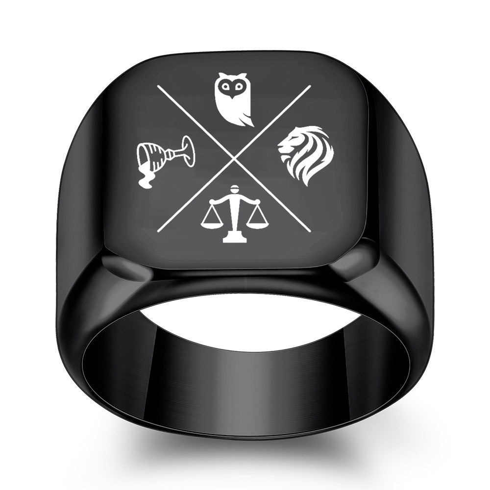 Laser-engraved ring