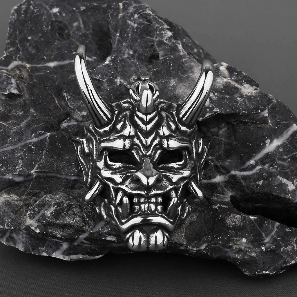 925 Sterling Silver Prajna Mask Necklace