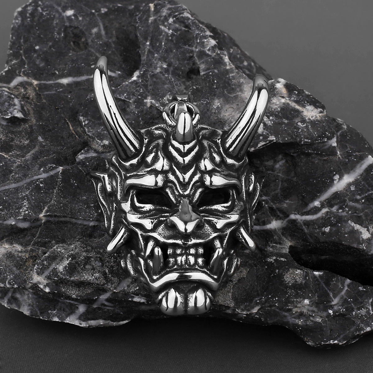 925 Sterling Silver Prajna Mask Necklace