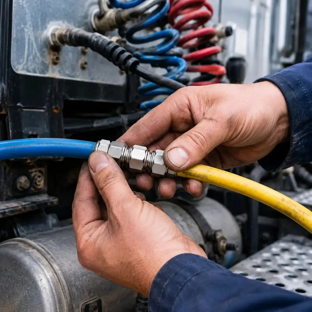 Air Line Repair Coupling — Reconnect Compatible Tubing at the Damaged Section