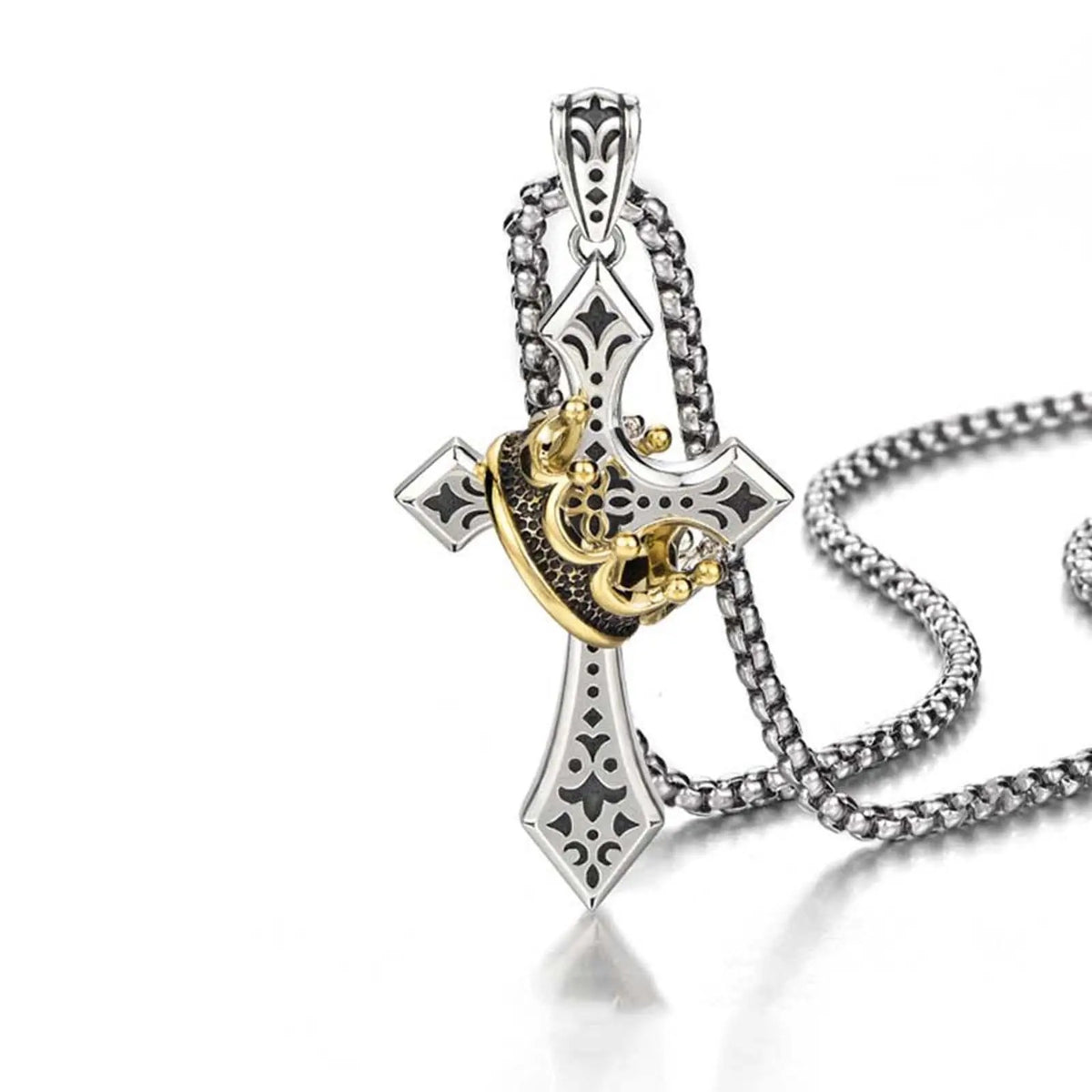 Crown Cross Pendant — Add a Bold Focal Point to Your Look