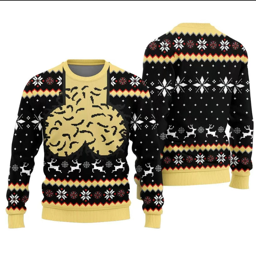 Funny Hairy Chest Christmas Sweater — A Holiday Gift for His Sense of Humor