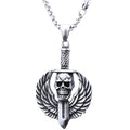 Skull Wings Sword Pendant Necklace