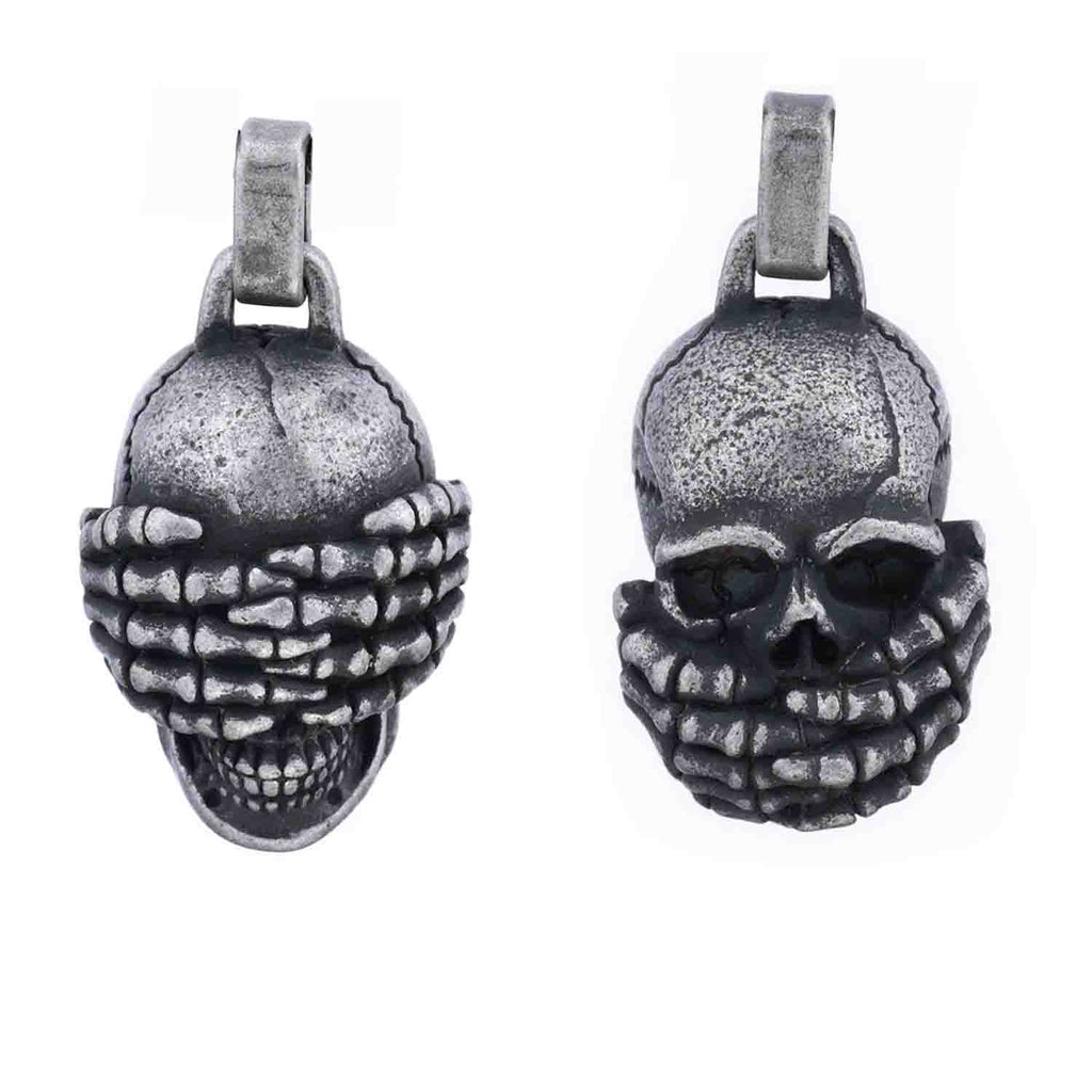 Covering eyes skull pendant
