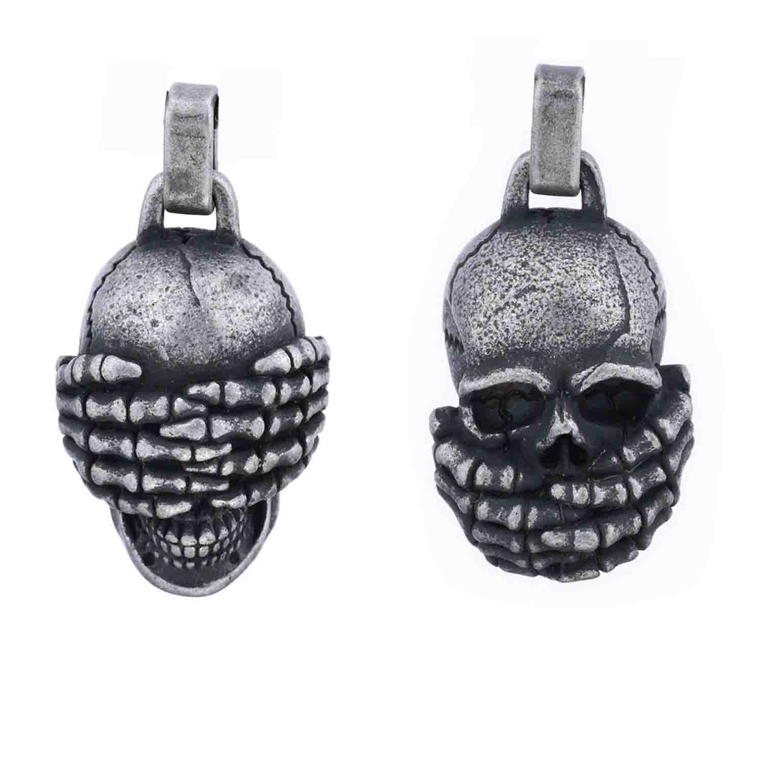 Covering eyes skull pendant
