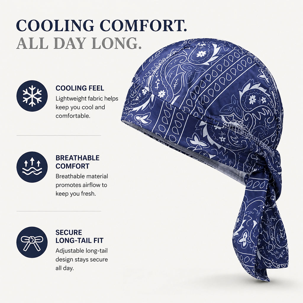 Elastic fabric cycling headband/cap