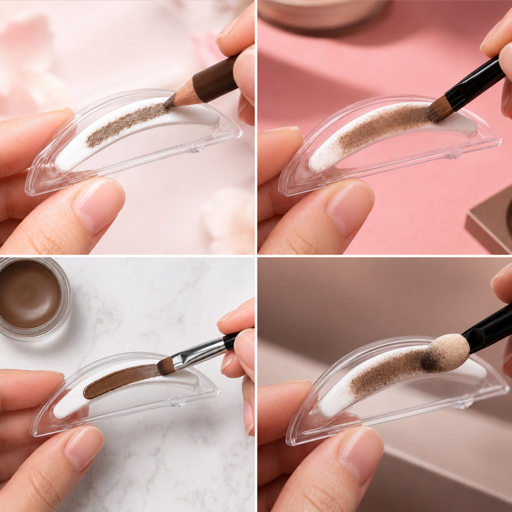 Different shaped eyebrow stamps