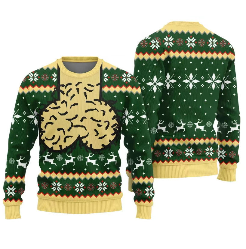 Funny Hairy Chest Christmas Sweater — A Holiday Gift for His Sense of Humor