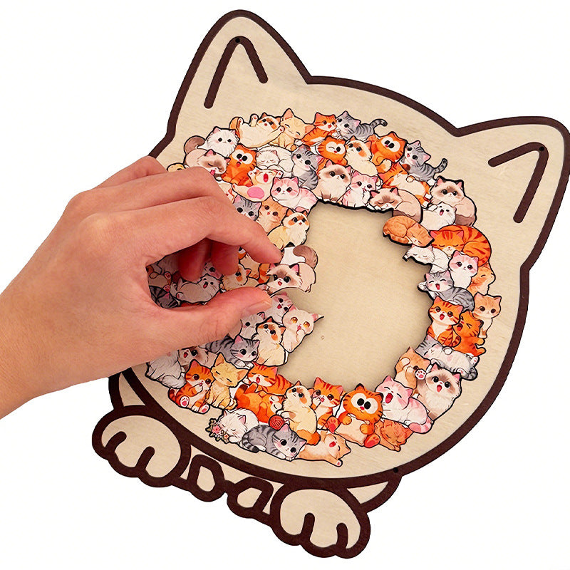 Colorful Irregularly Shaped Wooden Puzzle