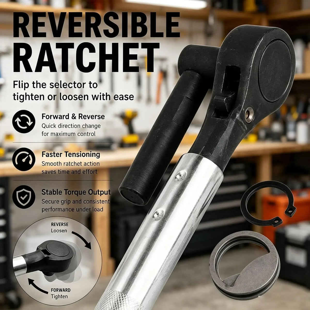 Reversible Ratcheting Winch Bar