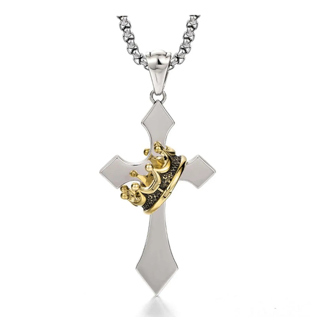 Crown Cross Pendant — Add a Bold Focal Point to Your Look