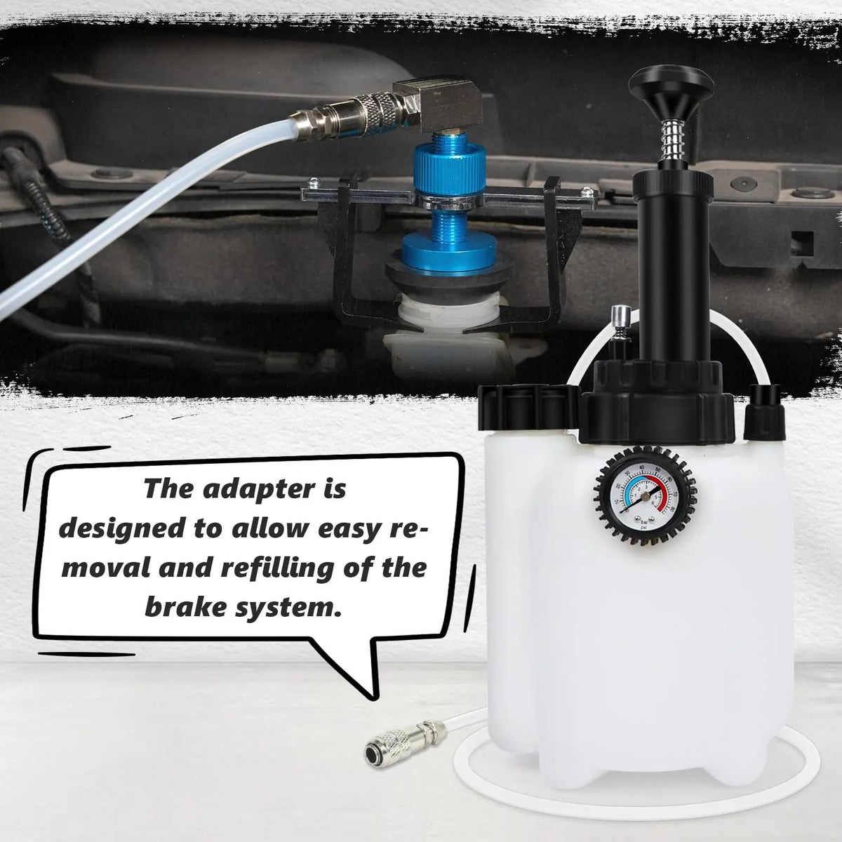 58mm Universal Master Cylinder Adapter — A Secure Connection for Cleaner Brake Fluid Service