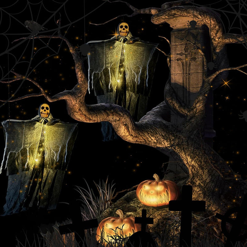 Luminous skull hanging decoration props