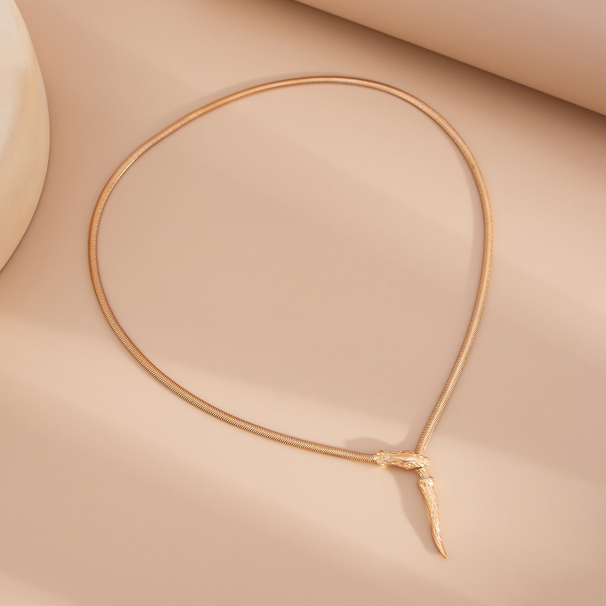 Snake bone necklace