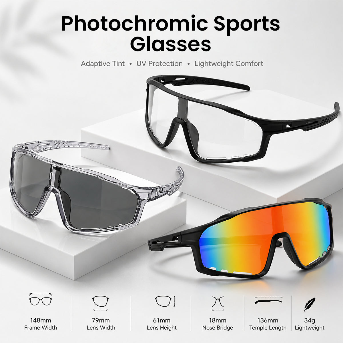 Photochromic Polarized Safety Glasses