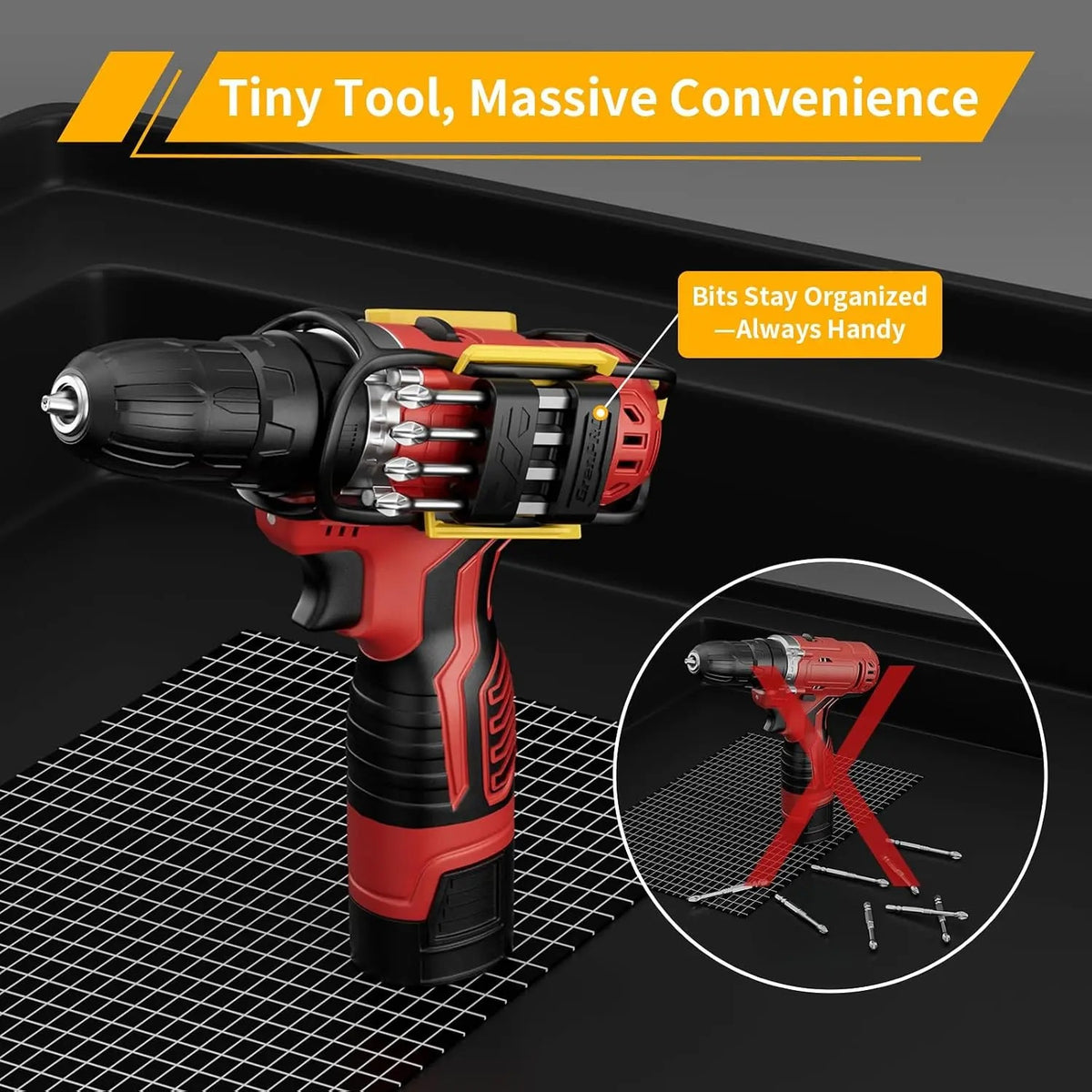 Drill-Mounted Bit Organizer — Keep Your Next Bit Within Reach