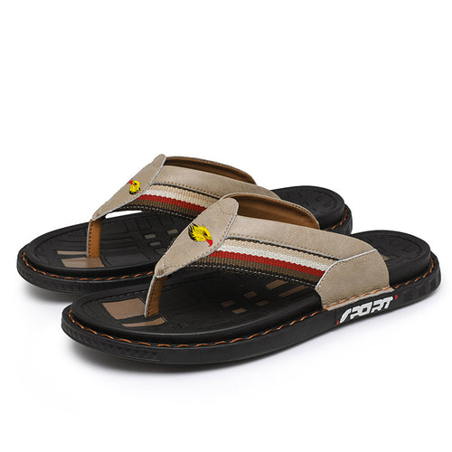 Men's Striped Comfort Flip Flops