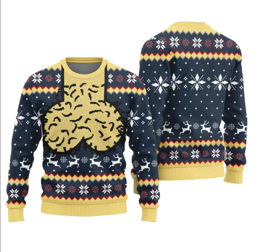 Funny Hairy Chest Christmas Sweater — A Holiday Gift for His Sense of Humor