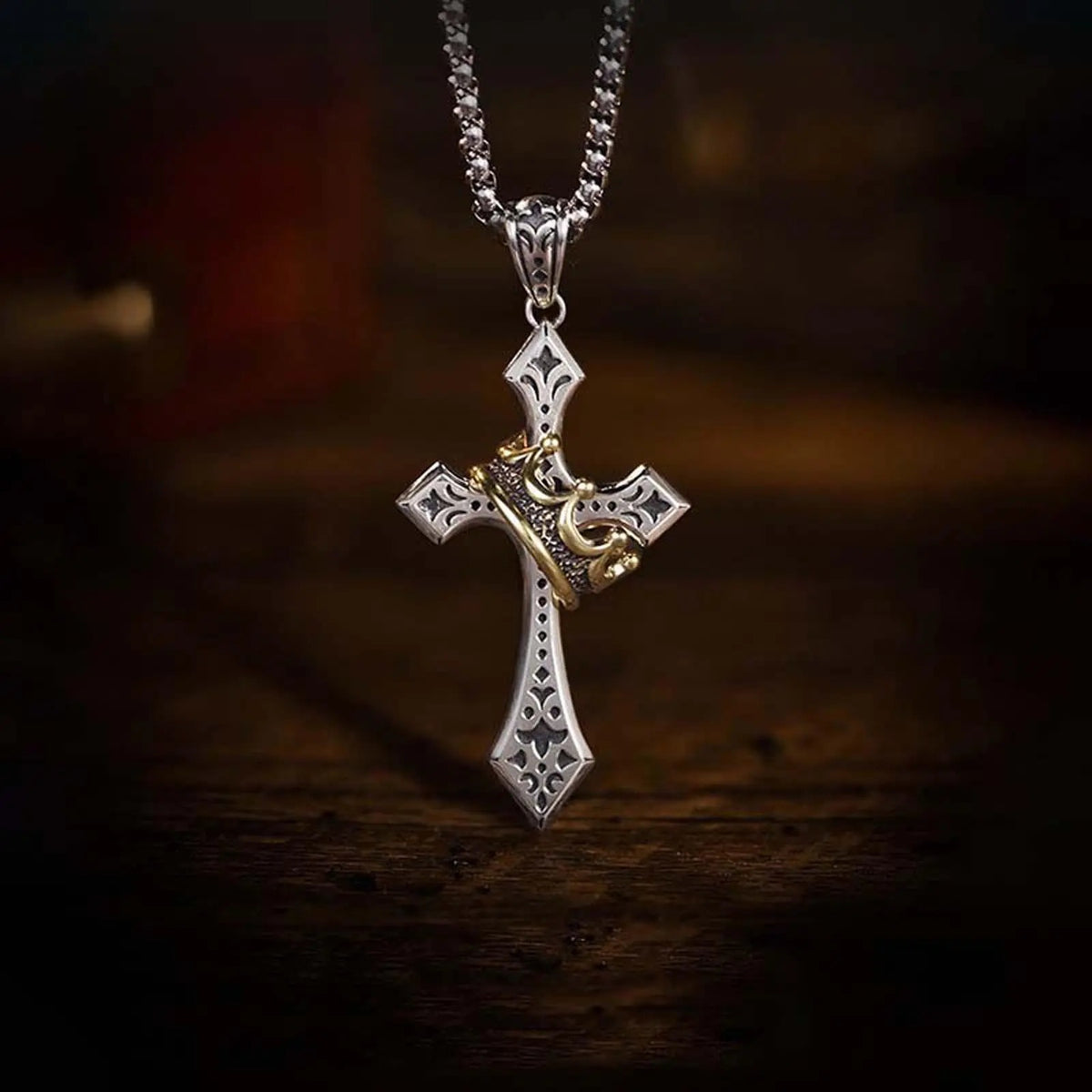 Crown Cross Pendant — Add a Bold Focal Point to Your Look