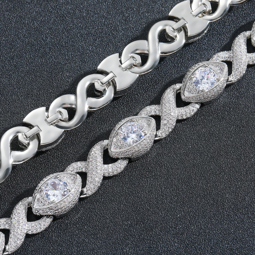Infinity Eye Figure 8 Diamond Bracelet