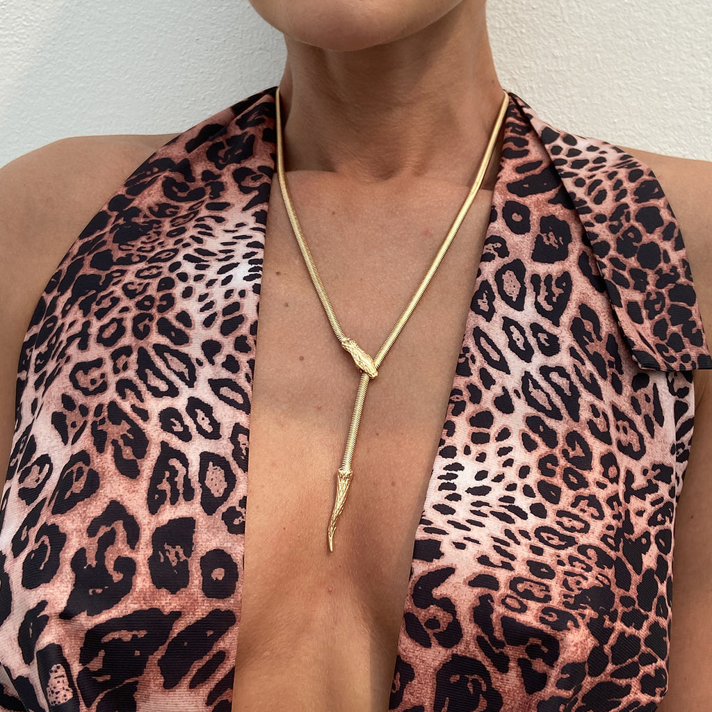Snake bone necklace