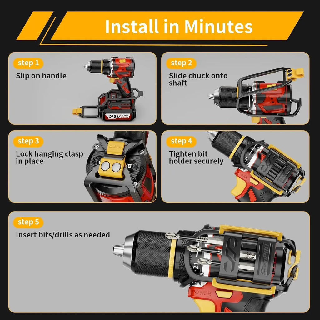 Drill-Mounted Bit Organizer — Keep Your Next Bit Within Reach