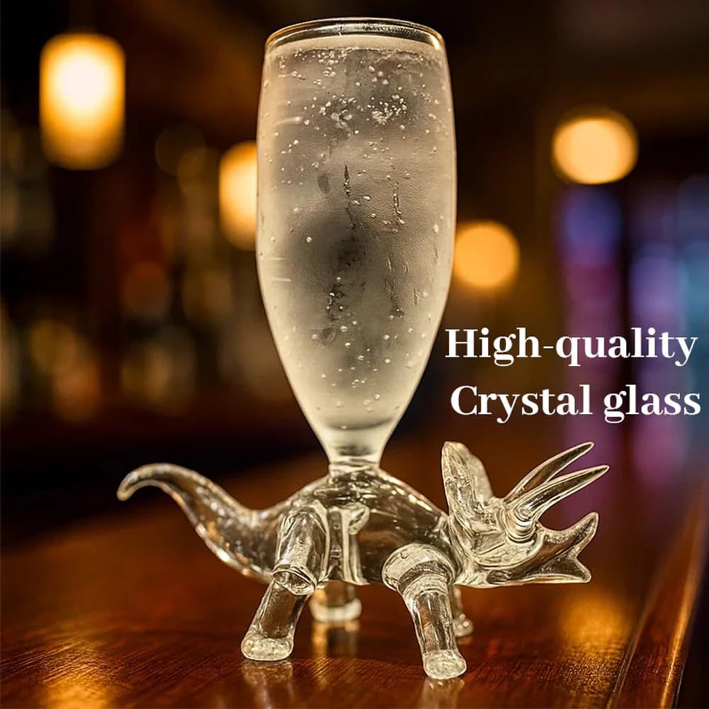 Dinosaur Champagne Glass