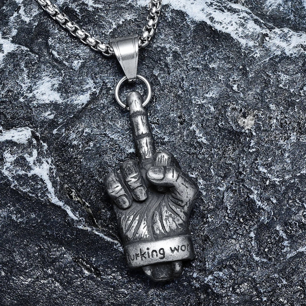 Middle Finger Necklace