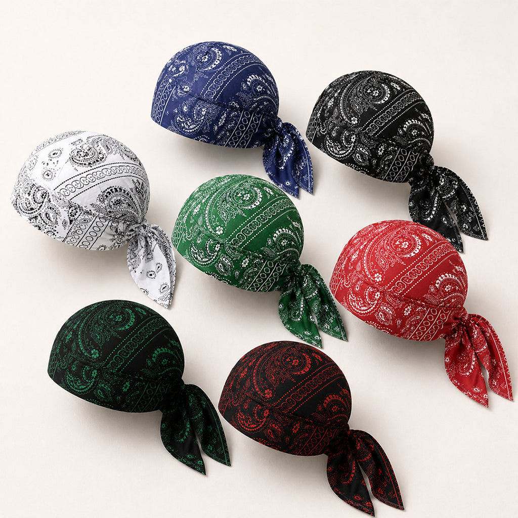Elastic fabric cycling headband/cap