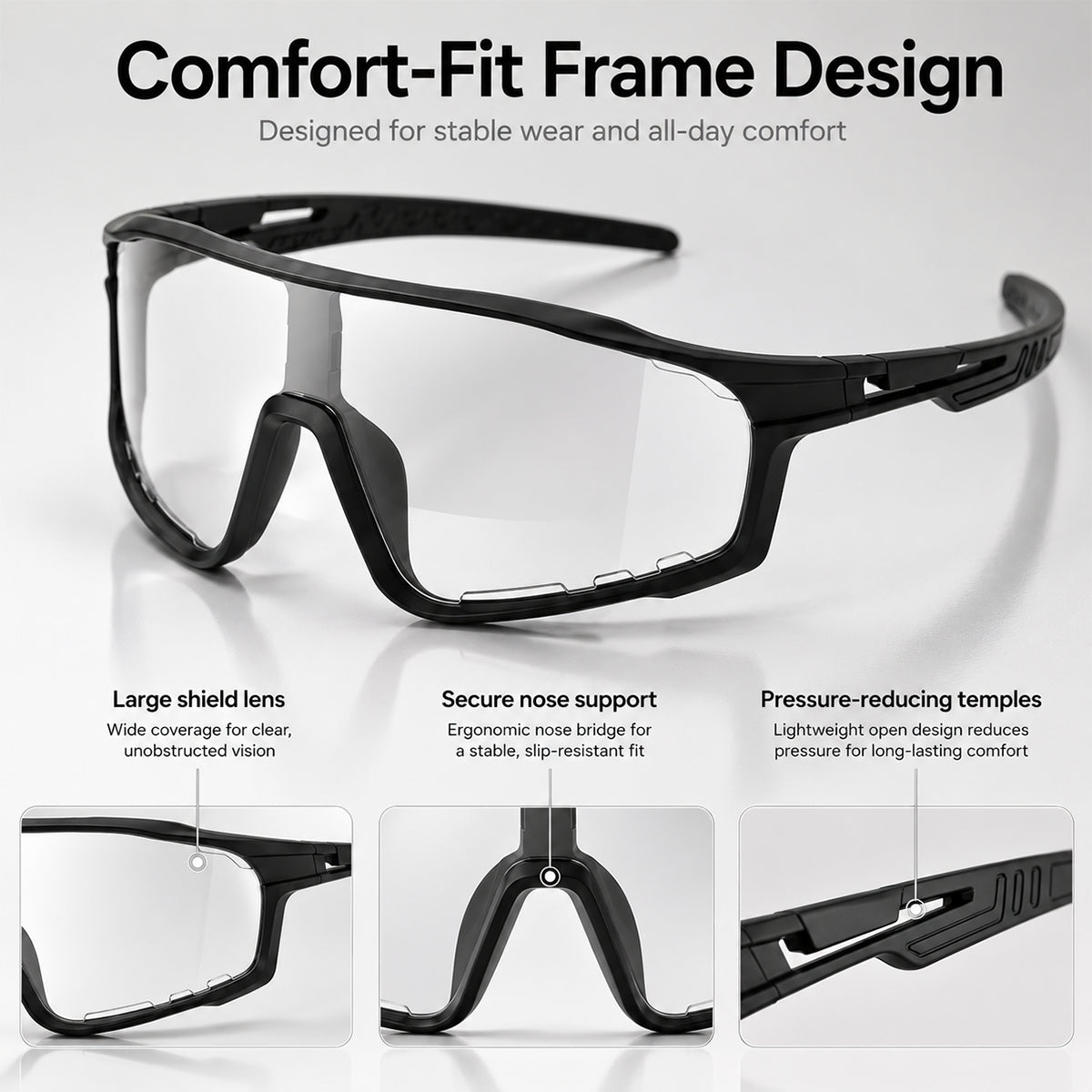 Photochromic Polarized Safety Glasses