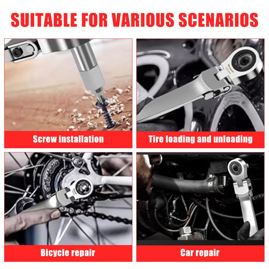 13-Piece Interchangeable Ratchet Wrench Set