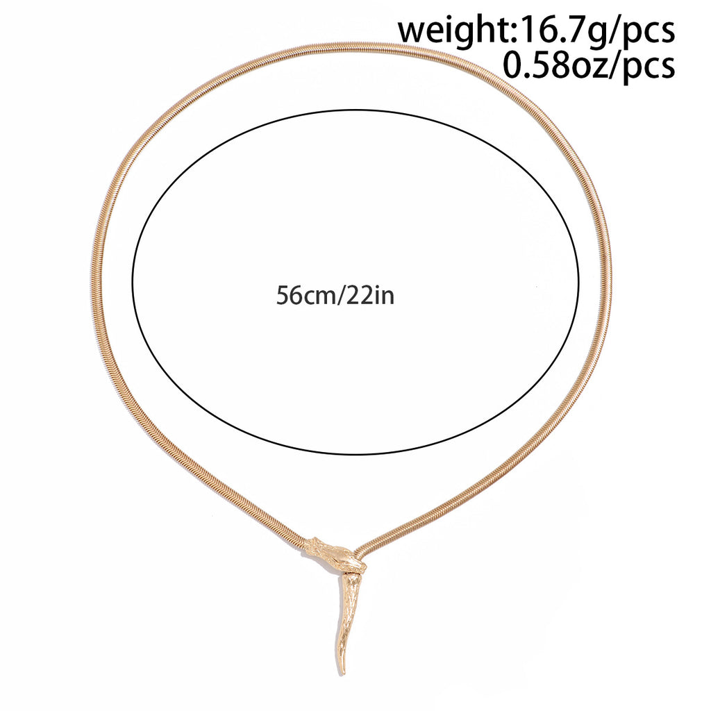 Snake bone necklace
