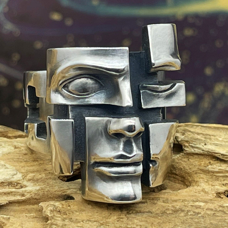 Split Personality Mask Ring