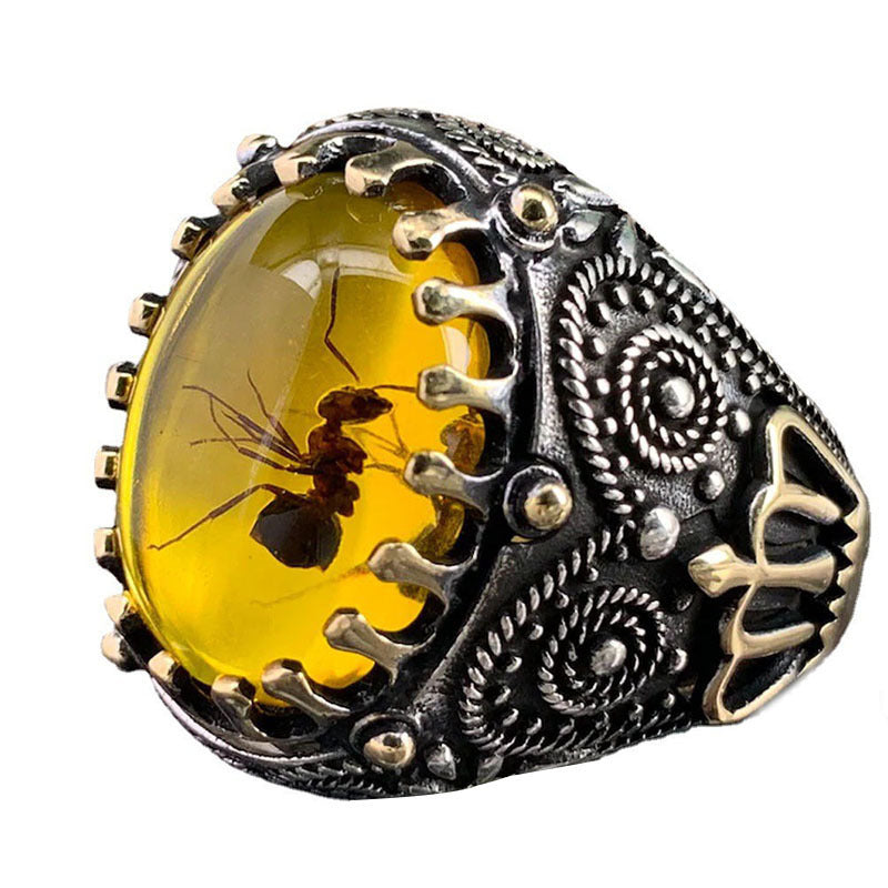 Amber Ant Ring