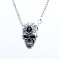 Large and small skull necklace