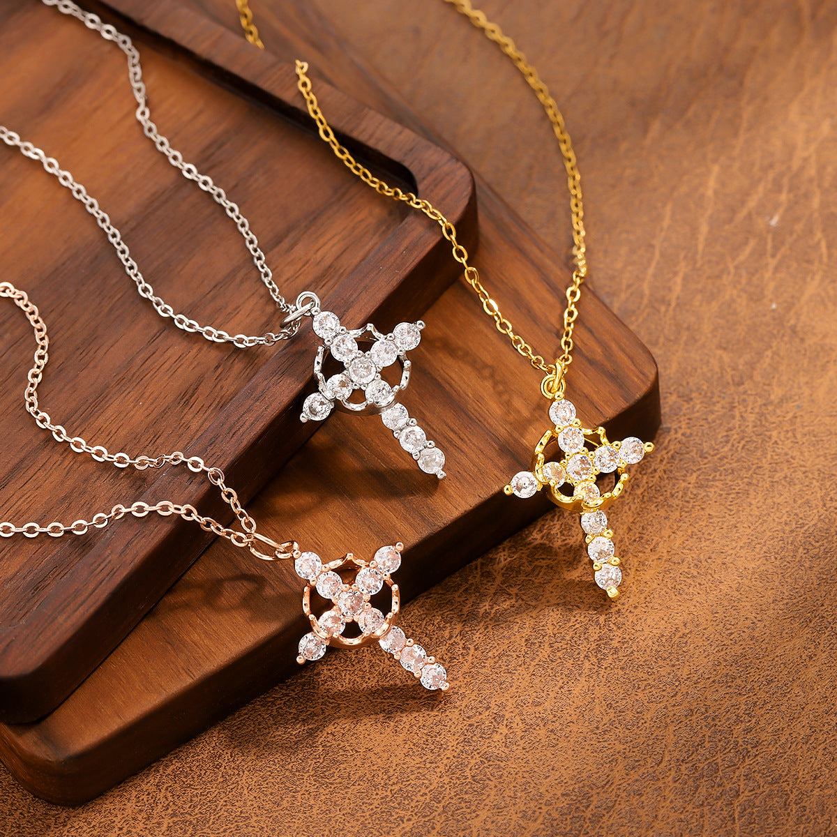 Crown Cross Necklace