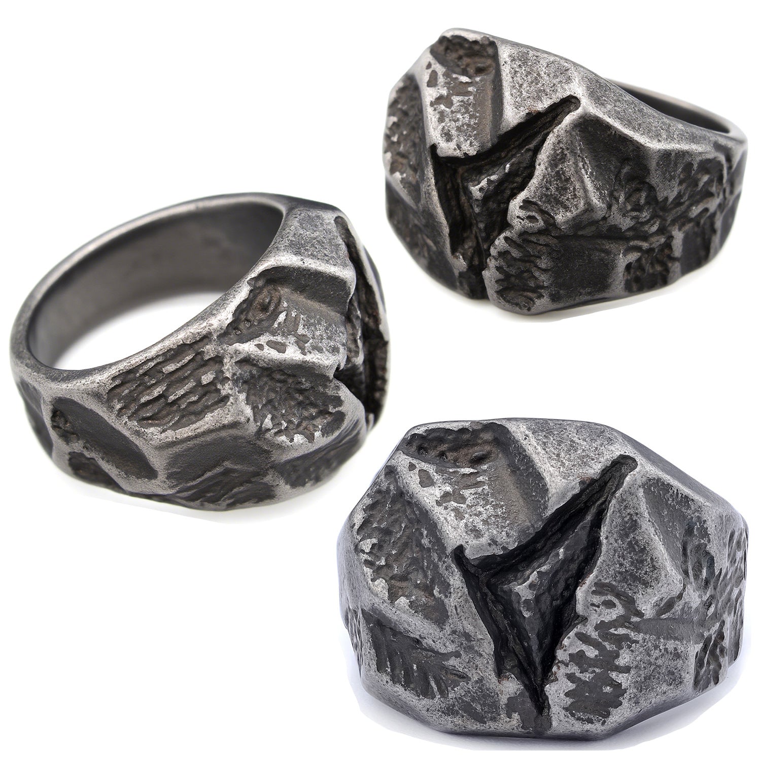 Meteorite style ring
